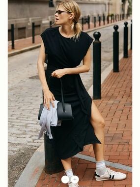 Anthropologie Daily Practice Tiebreaker Midi Dress